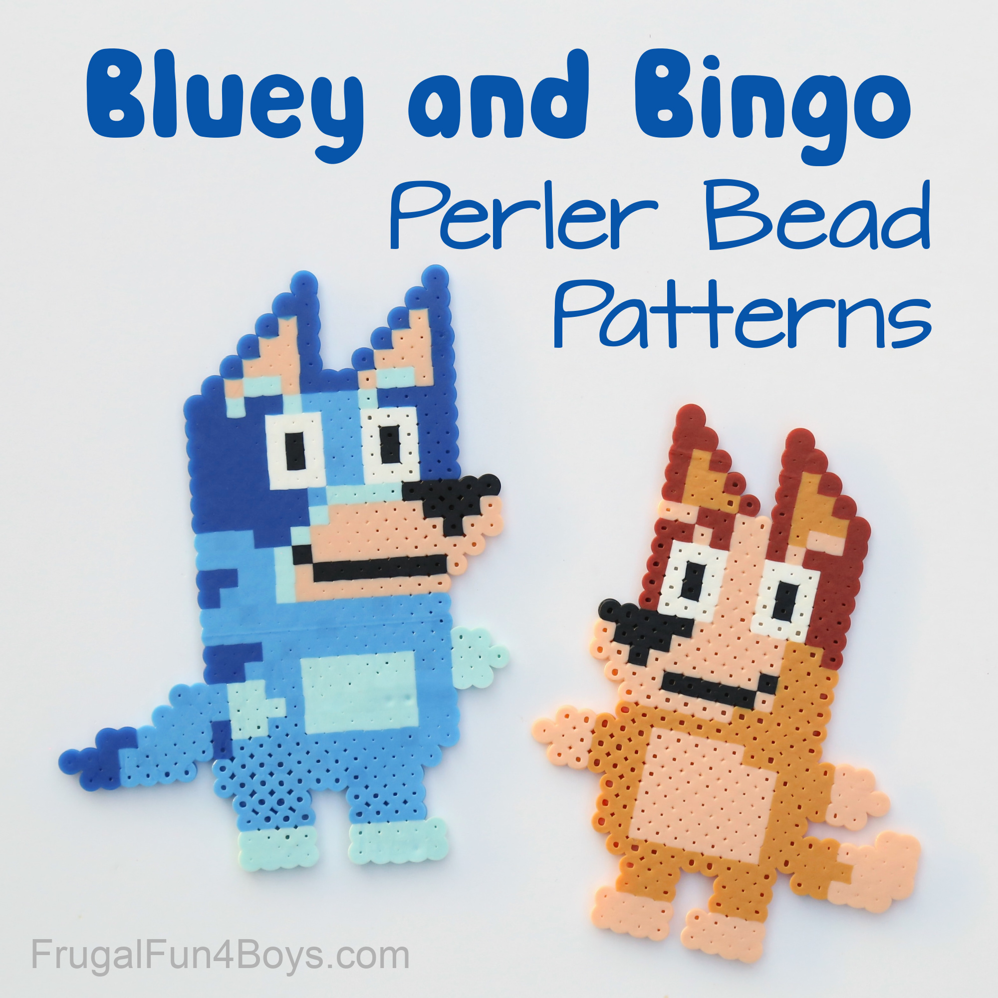 Bluey and Bingo Perler Bead Patterns - Frugal Fun For Boys and Girls